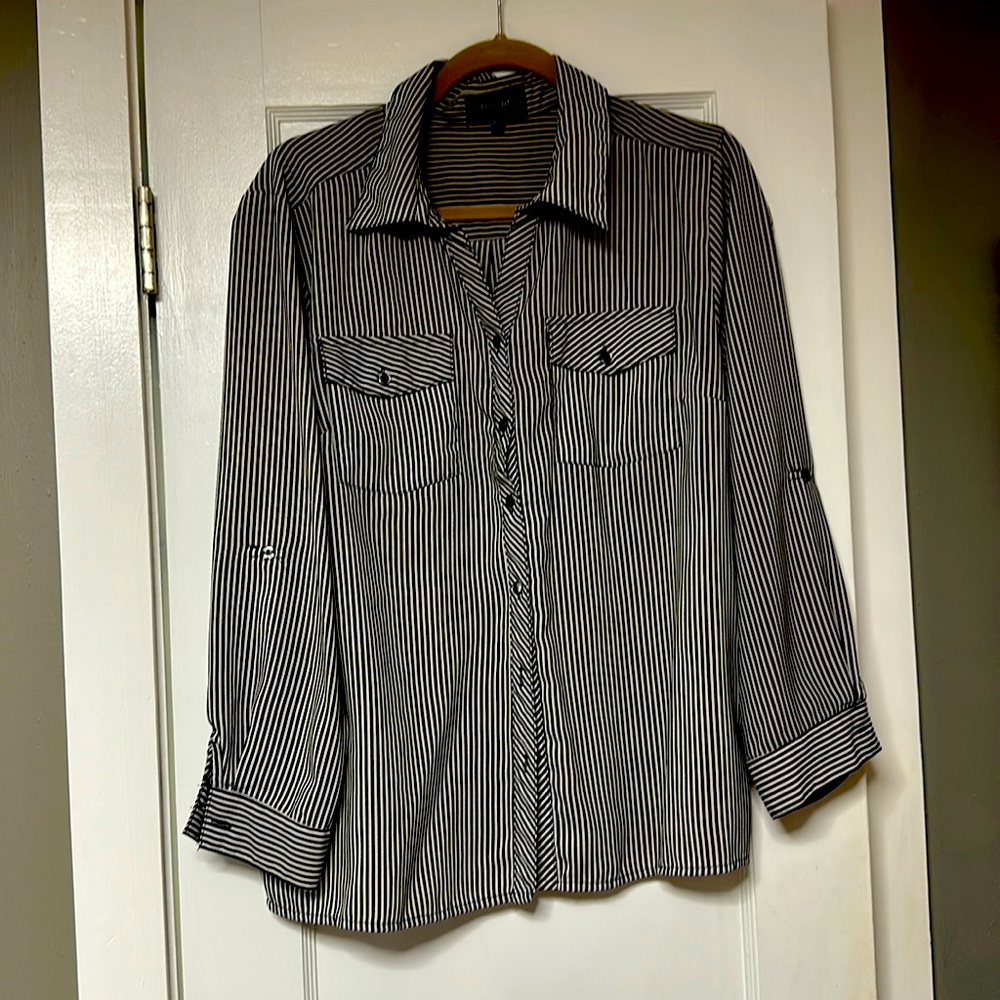 elementz petite extra large button-down top